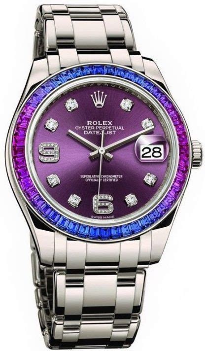 purple dial rolex|rolex watch with purple face.